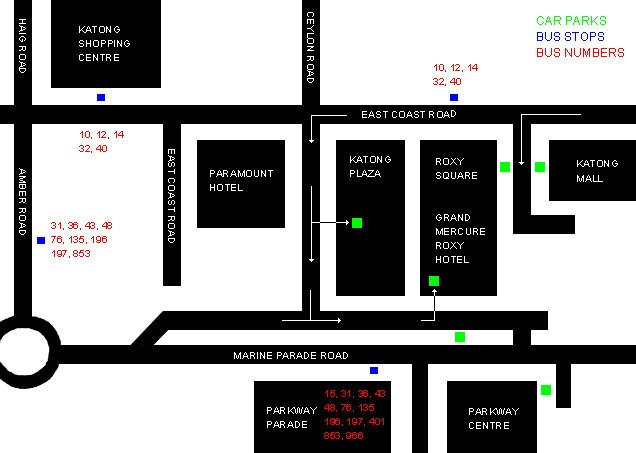 Map to Roxy Square outlet